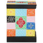 Armoire de chevet vidaXL 2 Pièces Multicolore 40x35x45 cm en bois reconstitué