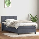 vidaXL Sommier à lattes de lit et matelas gris foncé 90x210 cm velours