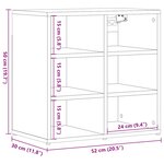 vidaXL Armoire à chaussures chêne artisanal 52x30x50 cm