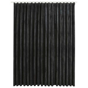 vidaXL Rideau occultant avec crochets Velours Anthracite 290x245 cm