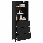 vidaXL Haut Armoire Chêne noir 69 5 x 34 x 180 cm Bois d'ingénierie