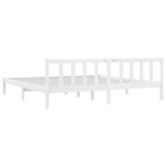 vidaXL Cadre de lit sans matelas blanc bois massif 200x200 cm