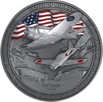 Pièce de monnaie en Argent 5 Dollars g 62.2 (2 oz) Millésime 2025 BATTLE OF MIDWAY