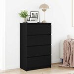 vidaXL Buffet chêne noir 60x35x98 5 cm bois d'ingénierie