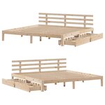 vidaXL Cadre de lit avec tiroirs sans matelas 180x200 cm