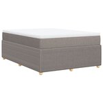 vidaXL Sommier à lattes de lit avec matelas Taupe 160x200 cm Tissu