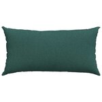 vidaXL Coussins de canapé 2 Pièces Vert foncé 80 x 40 cm tissu