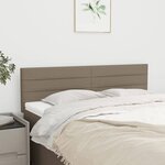 vidaXL Têtes de lit 2 Pièces Taupe 72x5x78/88 cm Tissu