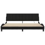 vidaXL Cadre de lit sans matelas Hanko noir 200x200 cm tissu