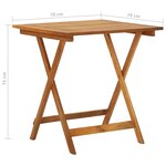 vidaXL Ensemble à manger de jardin pliable 3 Pièces Bois d'acacia solide