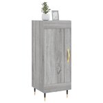 vidaXL Buffet Sonoma gris 34 5x34x90 cm Bois d'ingénierie