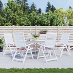 vidaXL Coussins de chaise de jardin lot de 6 carreaux rouges 40x40x3cm