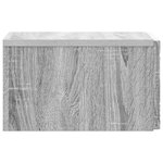 vidaXL Table d'appoint murale 2 Pièces Sonoma gris 34 5 x 33 x 20 cm