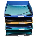 Set De 4 Corbeilles À Courrier Combo Styli Neo Deco - Couleurs Assorties - Exacompta