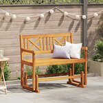 vidaXL Banc basculant de jardin 2 places 110x59x97 cm Bois massif Acacia