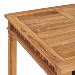 vidaXL Table à dîner de jardin 80x80x80 cm Bois de teck solide