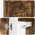 vidaXL Vanité de lavabo mural Chêne fumé 49 5 x 41 x 63 cm