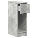 vidaXL Tables de chevet avec tiroir 2 Pièces gris béton 20x36x60 cm