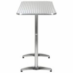 vidaXL table Argenté Aluminium et Plastique