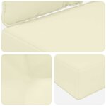 vidaXL Coussin de canapé d'extérieur 3 Pièces Crème Polyester