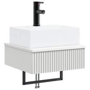 vidaXL Basin de lavage mural Blanc 40 x 41 x 39 cm Bois d'ingénierie