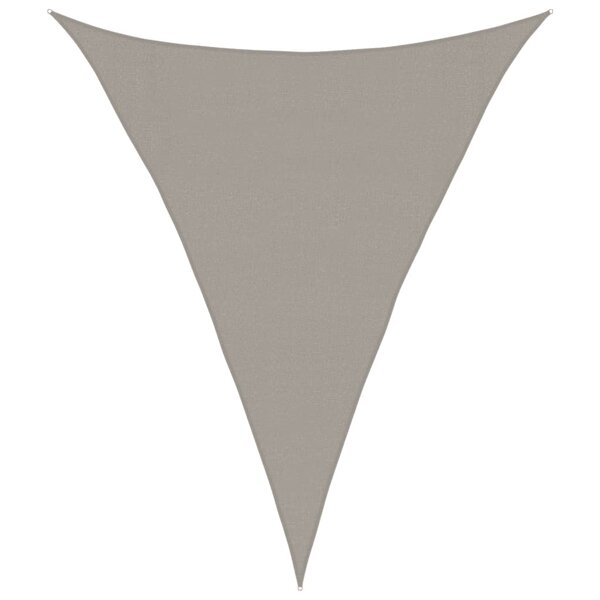 vidaXL Voile d'ombrage 160 g/m² triangulaire gris clair 3x4x4 m PEHD