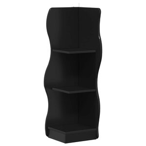 vidaXL Étagère d'angle Noir 34 x 33 x 102 cm Bois d'ingénierie