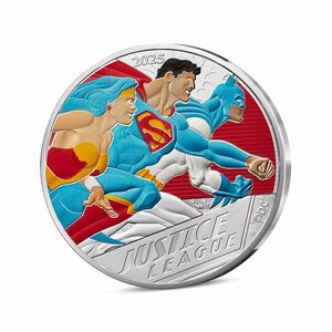 DC COMICS - Monnaie de 50€ Argent JUSTICE LEAGUE Vintage