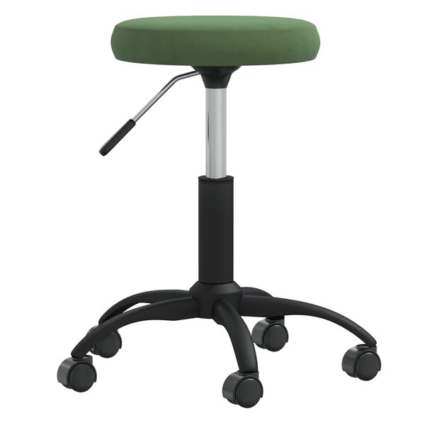 Vidaxl chaise pivotante de bureau vert foncé velours