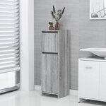 vidaXL Armoire de bain Sonoma gris 30x30x95 cm Bois d'ingénierie