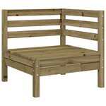 vidaXL Salon de jardin 8 Pièces avec coussins bois de pin imprégné