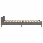 vidaXL Cadre de lit sans matelas gris foncé 90x200 cm tissu