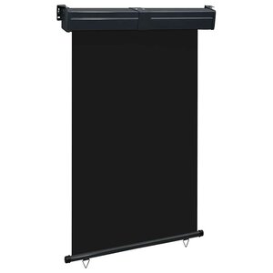 vidaXL Auvent latéral de balcon 125x250 cm noir