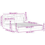 vidaXL Cadre de lit sans matelas marron 160x200 cm similicuir