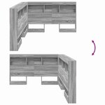 vidaXL Tête de lit de rangement Sonoma gris 120 cm Bois d'ingénierie