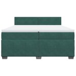 vidaXL Sommier à lattes de lit et matelas Vert foncé 200x200cm Velours