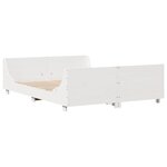 vidaXL Cadre de lit sans matelas blanc 120x200 cm bois de pin massif
