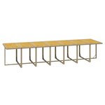 vidaXL Ensemble à dîner de jardin coussins 19 Pièces Beige Résine tressée