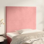 vidaXL Têtes de lit 2 Pièces Rose 90x5x78/88 cm Velours