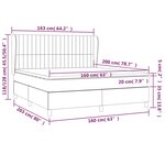 vidaXL Sommier à lattes de lit avec matelas Crème 160x200 cm Tissu
