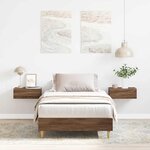 vidaXL Cadre de lit sans matelas chêne marron 90x200cm bois ingénierie