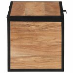 vidaXL Boîte de rangement 60x30x30 cm bois massif d'acacia et fer