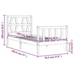 vidaXL Cadre de lit sans matelas bois de pin massif