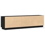 Meuble TV vidaXL avec LED en chêne noir 180x38x49 cm en bois d'ingénierie