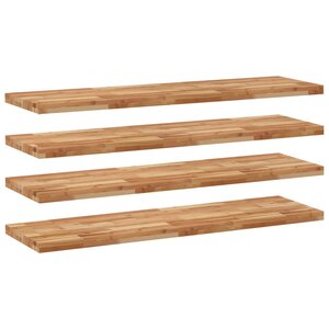 vidaXL Étagères flottantes 4 Pièces 140x40x4 cm acacia massif à l'huile