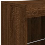 vidaXL Buffet avec lumières LED chêne marron 81x37x67 cm