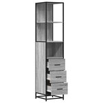 vidaXL Armoire de salle de bain sonoma gris 35x37 5x166 cm