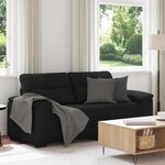vidaXL Canapé à 2 places noir 180x81x84 cm tissu