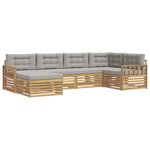 vidaXL Ensemble de canapés d'extérieur 6 pc Blanc et gris clair