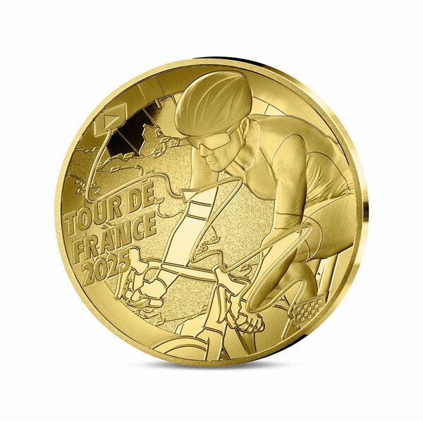 Tour de France 2025 – Carte étape Monnaie de 50€ 1/4 Oz or